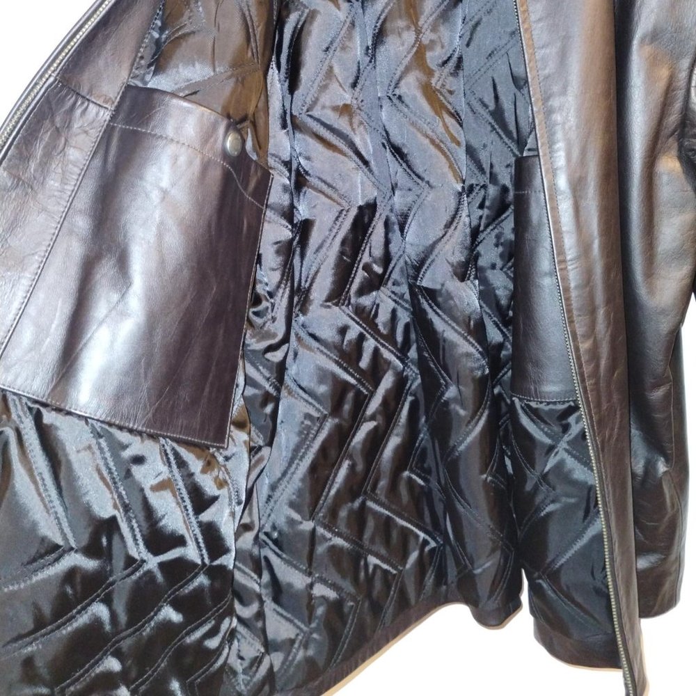 GAP - Leather Jacket - Brown - Size L - Picture 4 of 8